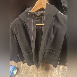 Zara Boys Black Hooded Jacket